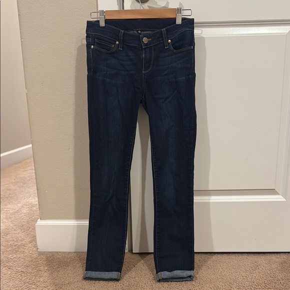PAIGE Denim - PAIGE Blue Ankle Cropped Jeans